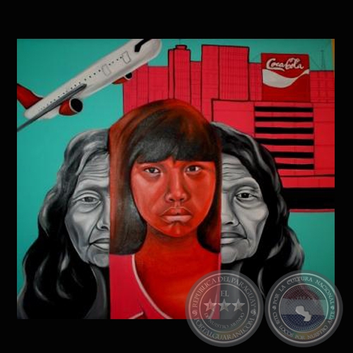 LAS MUJERES AYOREOS DE ANTES Y..., 2008 - Técnica mixta de CARLA ASCARZA